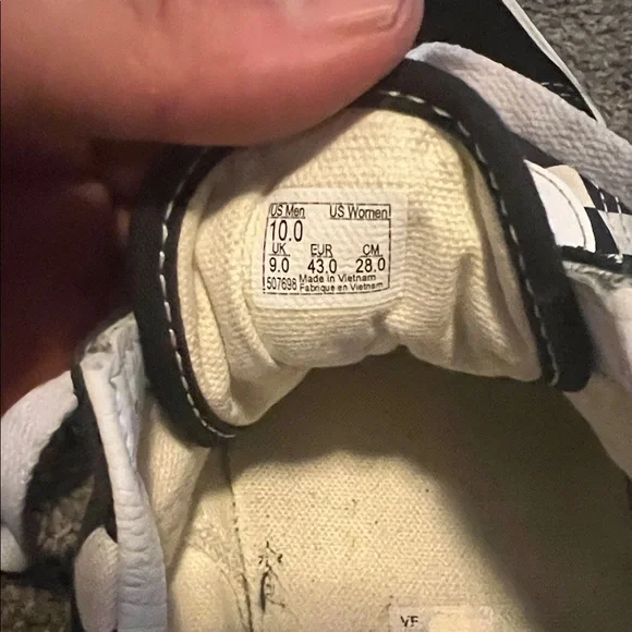 Vans Black and White Checkerboard Shoes - Picture 6 of 6